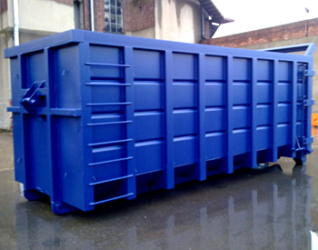 An order of skips await painting in the customers livery