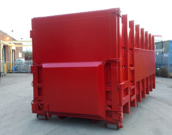 Hook lift compaction container