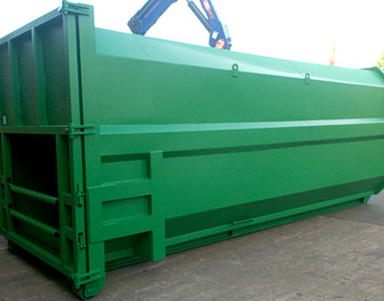 Smoothline waste compaction container